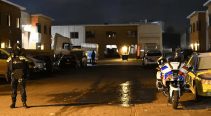 The warehouse on Kattegat in Woerden where police recovered stolen iPhones and iPads worth over 19.3 million euros during a raid. 7 January 2024.