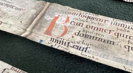 Century-old parchment fragments found in bookbindings from the Regional Archive Alkmaar.