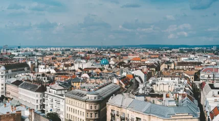 Aerial view of Budapest, Hungary