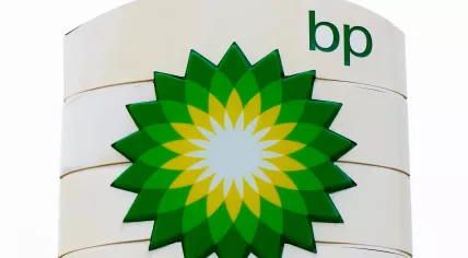 BP gas station sign