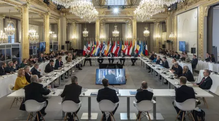 European leaders meet in Paris to discuss supplying artillery shells to Ukraine, 26 February 2024