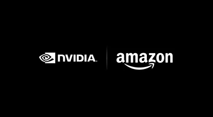 The company logos for both Nvidia and Amazon