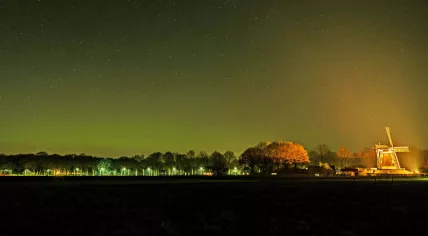The Northern Lights above Aalden in Drenthe, 3 March 2024