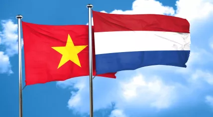 Vietnam and Netherlands flag