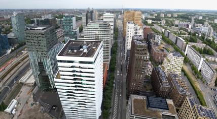 Zuidas, the financial and business district in the south of Amsterdam