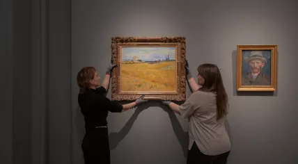 Wheat Field (1888) by Vincent van Gogh in the Rijksmuseum, March 2024
