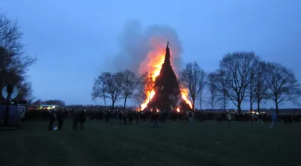 Easter Fire in Espelo in 2012, with a world record height of 45.98 metres