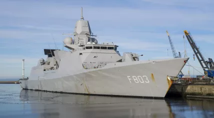 The Dutch Navy's Zr.Ms. Tromp, an air defense and command frigate with NATO designation F803 that entered service in 2003. Photo taken in Den Helder in January 2017