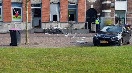 An ATM bombing damaged the facade of the Keatsmuseum on Voorstraat in Franeker, 26 April 2024