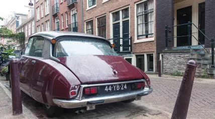 A vintage Citroën parked in Amsterdam, 23 August 2018