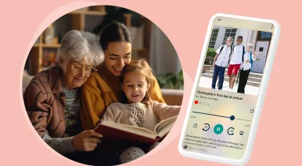 The storytelling web app from TELL Ltd. uses artificial intelligence to help users find the right words with their memories