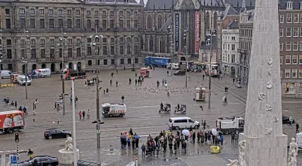 Preparations get underway at Dam Square where the national Remembrance Day ceremony will be held. 3 May 2024