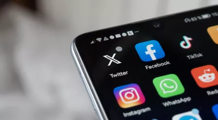 Social media apps on a smartphone