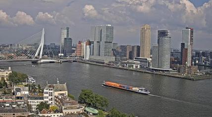 Dark clouds approach Rotterdam at the end of the afternoon. 13 May 2024