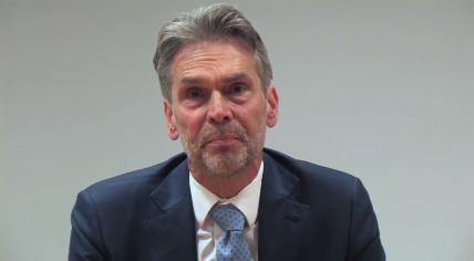 Dick Schoof during an interview as the top civil servant at the Ministry of Justice and Security. 8 June 2021