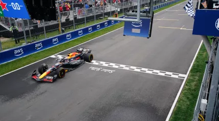 Red Bull Racing's Dutch driver Max Verstappen wins the 2024 Canada Formula One Grand Prix at Circuit Gilles-Villeneuve in Montreal, Canada, on June 9, 2024.