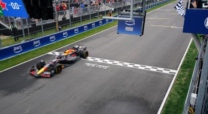 Red Bull Racing's Dutch driver Max Verstappen wins the 2024 Canada Formula One Grand Prix at Circuit Gilles-Villeneuve in Montreal, Canada, on June 9, 2024.