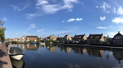 Panorama from a canal in Joure, Friesland