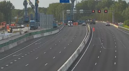 A9 highway closed between the Badhoevedorp and Holendrecht junctions for roadworks on the Schiphol Bridge, 17 June 2024