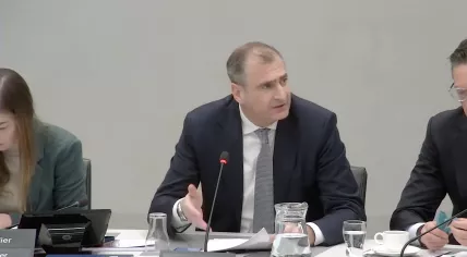 PVV MP Gidi Markuszower during a political debate on the budget for asylum and immigration. 24 January 2024