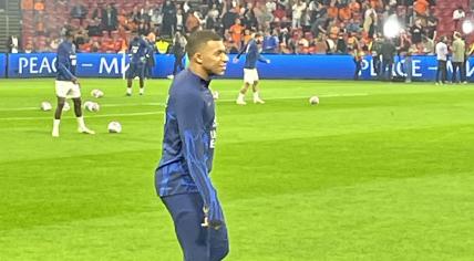 France’s Kylian Mbappé during a match against the Netherlands in Amsterdam. 13 October 2023