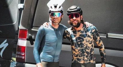Thomas Dekker and Laurens Ten Dam in Emoria, Arkansas on June 1, 2023.
