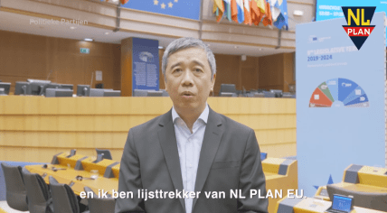 NL Plan leader Kok Kuen Chan in a campaign video for the 2024 European Parliament elections