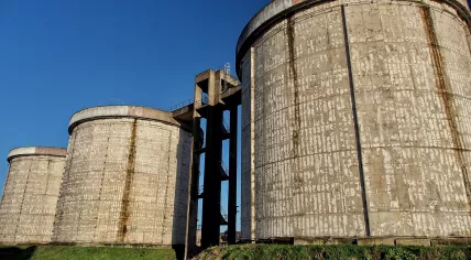 The silos on Zeeburgereiland in Amsterdam Oost, 17 December 2017