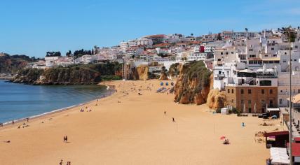 Albufeira, a famous resort in the Algarve region of Portugal