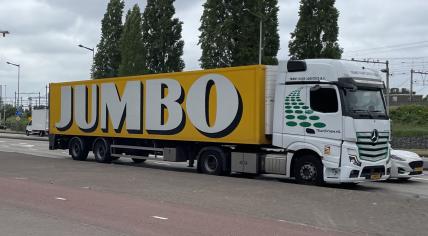 A Jumbo truck in Amsterdam