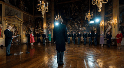 King Willem-Alexander swears in the Ministers of the Schoof I Cabinet at Huis ten Bosch Palace in The Hague, 2 July 2024