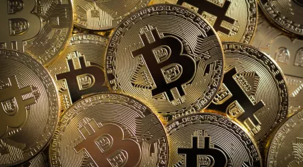 A pile of Bitcoin