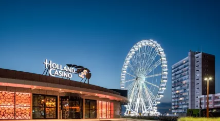 The exterior of Holland Casino Zandvoort during the Dutch Grand Prix