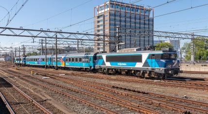 Dinner Train near Amsterdam Centraal Station.