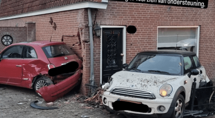 Minor crashes into house and car in Kaatsheuvel