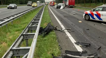 An accident with a wrong-way driver on the A73 highway near Cuijk left one person dead and two injured, 7 August 2024