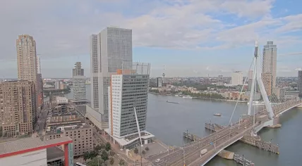 Blue sky peeking through the clouds in rotterdam, 7 August 2024