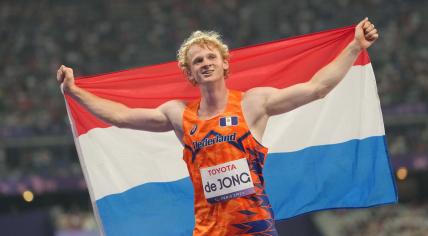 Joel de Jong wins gold in the men's long jump final - T63 at the Paris 2024 Paralympic Games.