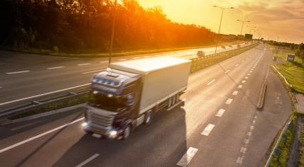 Cargo truck on the road