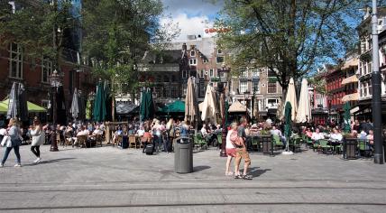 Photo taken on Leidseplein in Amsterdam, The Netherlands.