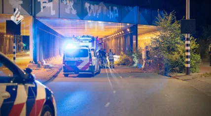 Emergency services at the scene of a fatal accident after a police chase on Wibaustraat in Amsterdam, 9 September 2024