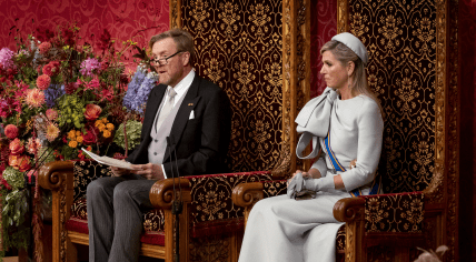 King Willem-Alexander and Queen Maxima during the King's Budget Day speech in the Koninklijke Schouwburg in The Hague, 17 September 2024