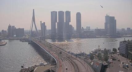 A Dutch Navy helicopter demonstration over the Nieuwe Maas River during World Port Days in Rotterdam. 6 September 2024