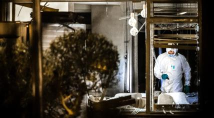 An Explosive Ordinance Disposal investigator in a home on Hefveld in Eindhoven where a massive explosion left three people hurt, 17 October 2024