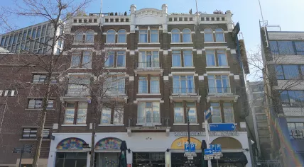 The Grand Hotel Central on the Kruiskade in the Cool district of the Center of Rotterdam