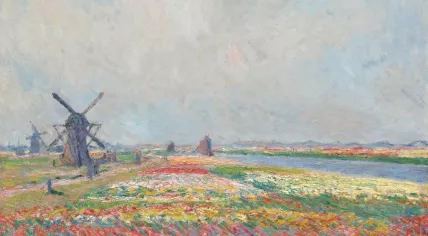 Tulip Fields near The Hague (1886) by Claude Monet