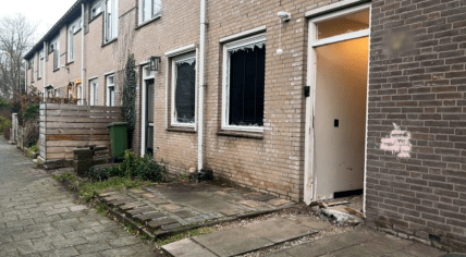 Aftermath of an explosive attack on a home