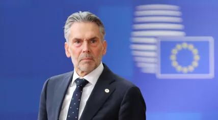Prime Minister Dick Schoof in Brussels for the European Council meeting. 17 October 2024