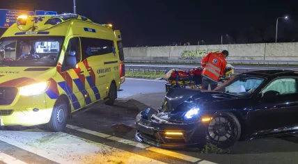 A Porsche 911 Carrera 4 GTS crashed on the A9 near Schiphol, 29 November 2024
