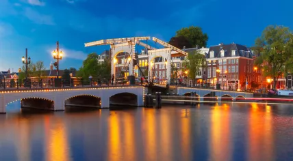 Magere Brug, the skinny bridge, Amsterdam, Netherlands